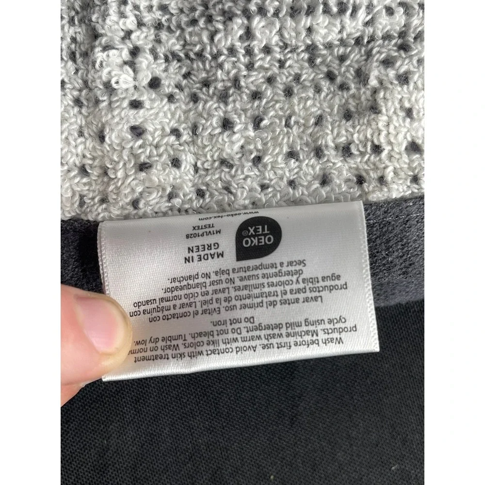 Better Homes & Gardens Gray White Striped Hand Towels Set of 2 Cotton Blend